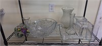 Glass Serving dishes shelf lot