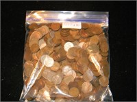 Bag 500 Wheat Cents Mixed Dates