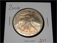 1997, 2006 Am. Silver Eagles  $1 UNC.