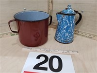 2 granite pcs, coffee pot,kettle