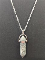 925 stamped 18-in chain with pendant