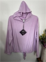 2X size,  Hooded Sweatshirt Purple, 2Pcs