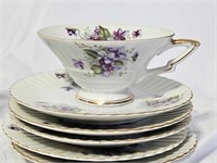 Vintage Lefton China Hand Painted Violets Tea cup