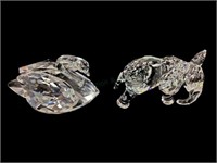 (2) Swarovski Mini Crystal Figurines