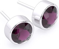 Classic Round 1.60ct Amethyst Earrings