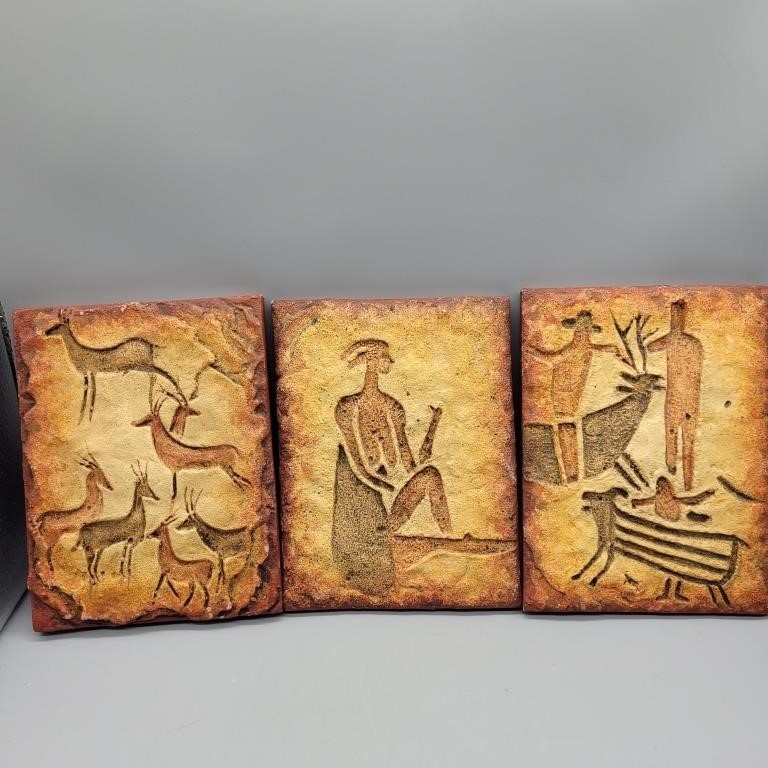 3- CHALK HIEROGLYPHS REPRODUCTION TILES