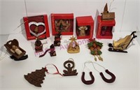 Wooden, Handmade Ornaments