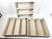 NEW Linen 3-Section Drawer Organizers (x3)