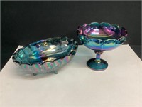 1960’s Carnival Glass Bowl & Candy