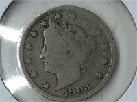 1903 U S A Liberty 5 Cents V