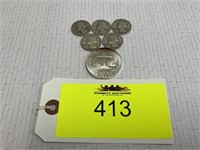 5 Silver Quarters + 1 Bullion Coin