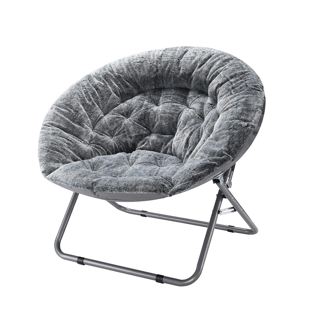 Urban Shop Faux Fur Saucer Chair  36.2D x 36.2W