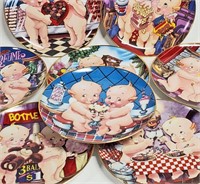 8 DANBURY MINT KEWPIE DOLL COLLECTORS PLATES