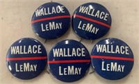 POLITICAL PINBACKS-WALLACE/LEMAY