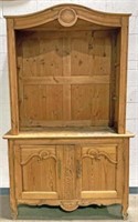 Antique Irish Pine Step-back Hutch Cupboard