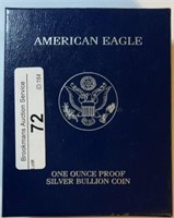 2004 W American Silver  Proof Eagle in Box COA