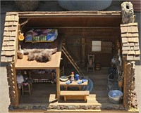 Handbuilt Doll Cabin 1" scale w/Accessories