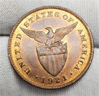 1921 USA Philippines Once Centavo,