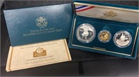 GOLD: 1992 Proof $5 Gold/ Silver Dollar & Clad
