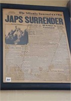 Vintage Atlanta Journal Extra "Japs Surrender"