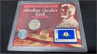 200th Anniversary Abraham Lincolns Birth Coin/ Sta
