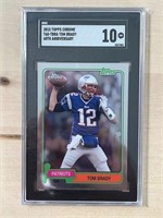 Tom Brady 2015 Topps Chrome Anniversary SGC 10