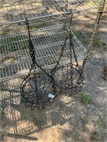 2- metal hanging baskets