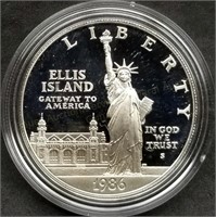 1986-S Proof Ellis Island Comm. Silver Dollar