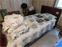 Drexel mahogany Mid Century twin bed,
