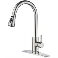 Axidou Kitchen Faucet  Pull-Down Sprayer  Brushed