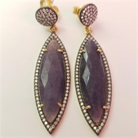$400 Silver Gemstone Earrings