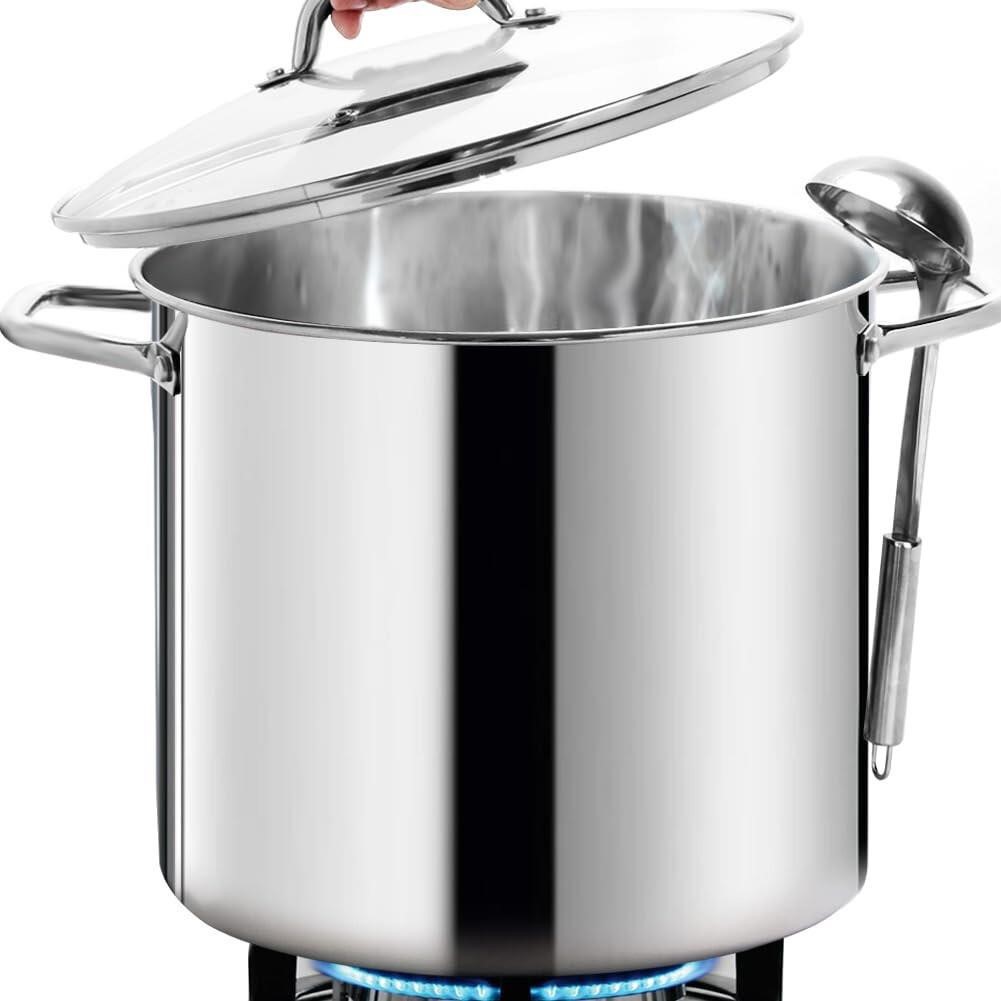 HOMICHEF 24 Quart Large Nickel-Free Stainless Stee