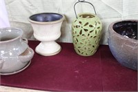Pottery Planters & Garden Candle