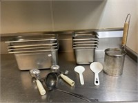 Industrial kitchen containers, stainless steel