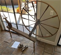 150 Year Old White Oak Wood Spinning Wheel