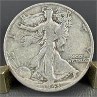 1943-D Walking Liberty Silver (90%) Half Dollar