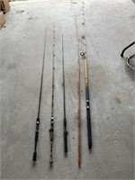 Fishing poles with no reels