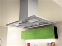 36" Zephyr Modena Island Mount Chimney Range Hood