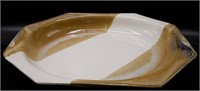 Plate - Brown & White