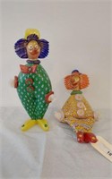 GLASS CLOWNS- PAIR-
VINTAGE