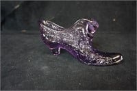 Purple Glass Fenton Shoe