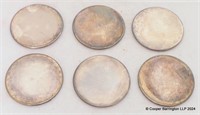 Breweriana Stones Original Silver Plated Coasters