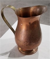 Brass and Copper Pitcher 9"
