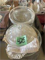 Assorted Crystal style dishes