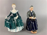 2 Royal Dalton Figurines Janine & The Cup of Tea