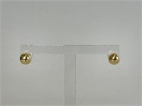 14K Hollow Gold Stud Earrings