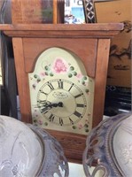 Wood encased clock