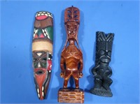 Wooden Handcarved Figures, Figure Made in Hawaii