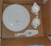 fairbanks cake platter set with sugar and creamer