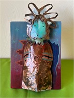 Copper Kachina Signed in The Metal Base